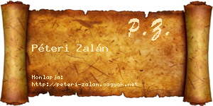 Péteri Zalán névjegykártya