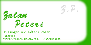 zalan peteri business card